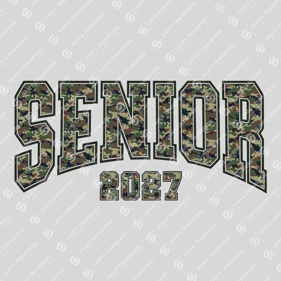 Senior 2027 Camo Arch Ready-to-Press DTF Transfer | SAT00944