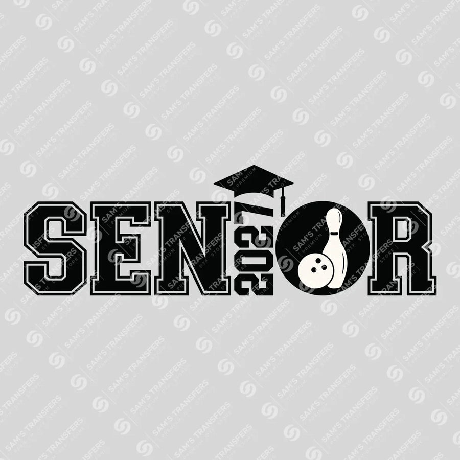 Senior 2027 Bowling Black Ready-to-Press DTF Transfer | SAT00957