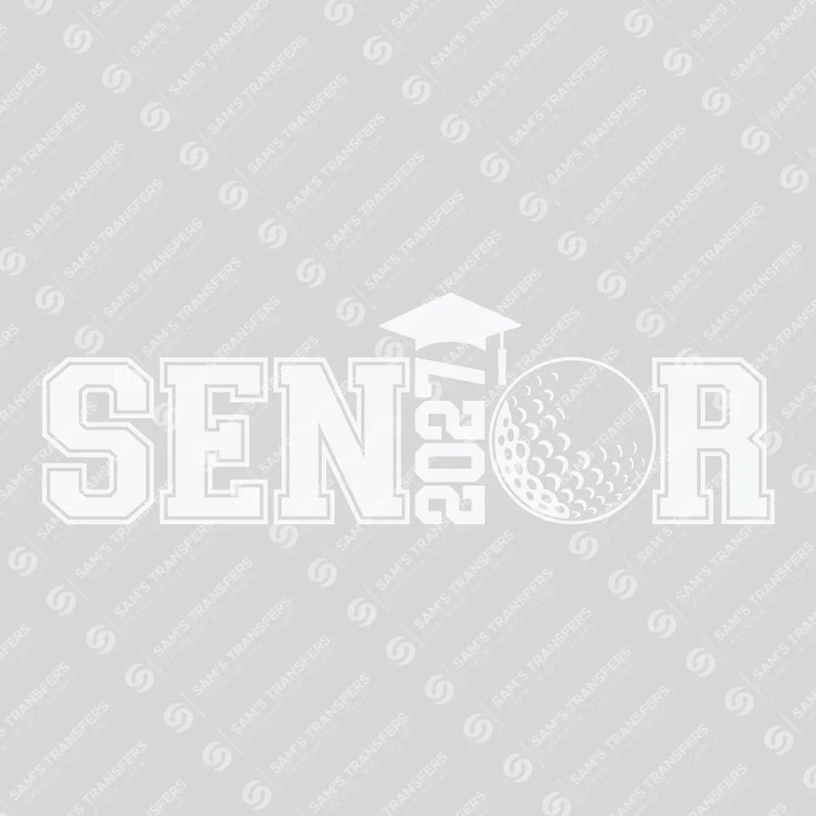 Senior 2027 Golf White Ready-to-Press DTF Transfer | SAT00962