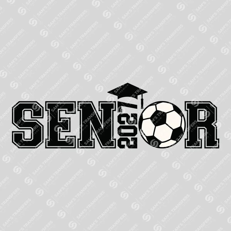 Senior 2027 Soccer Black Ready-to-Press DTF Transfer | SAT00963
