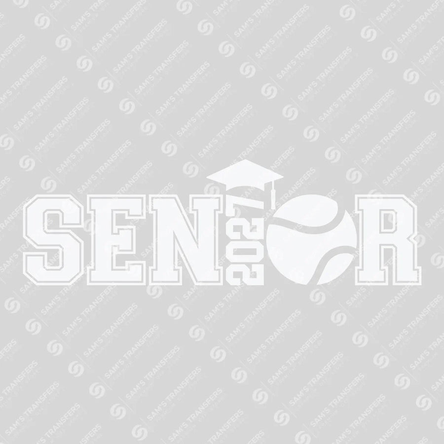 Senior 2027 Tennis White Ready-to-Press DTF Transfer | SAT00966