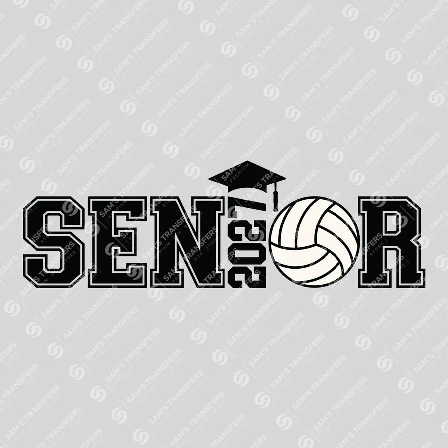 Senior 2027 Volleyball Black Ready-to-Press DTF Transfer | SAT00967