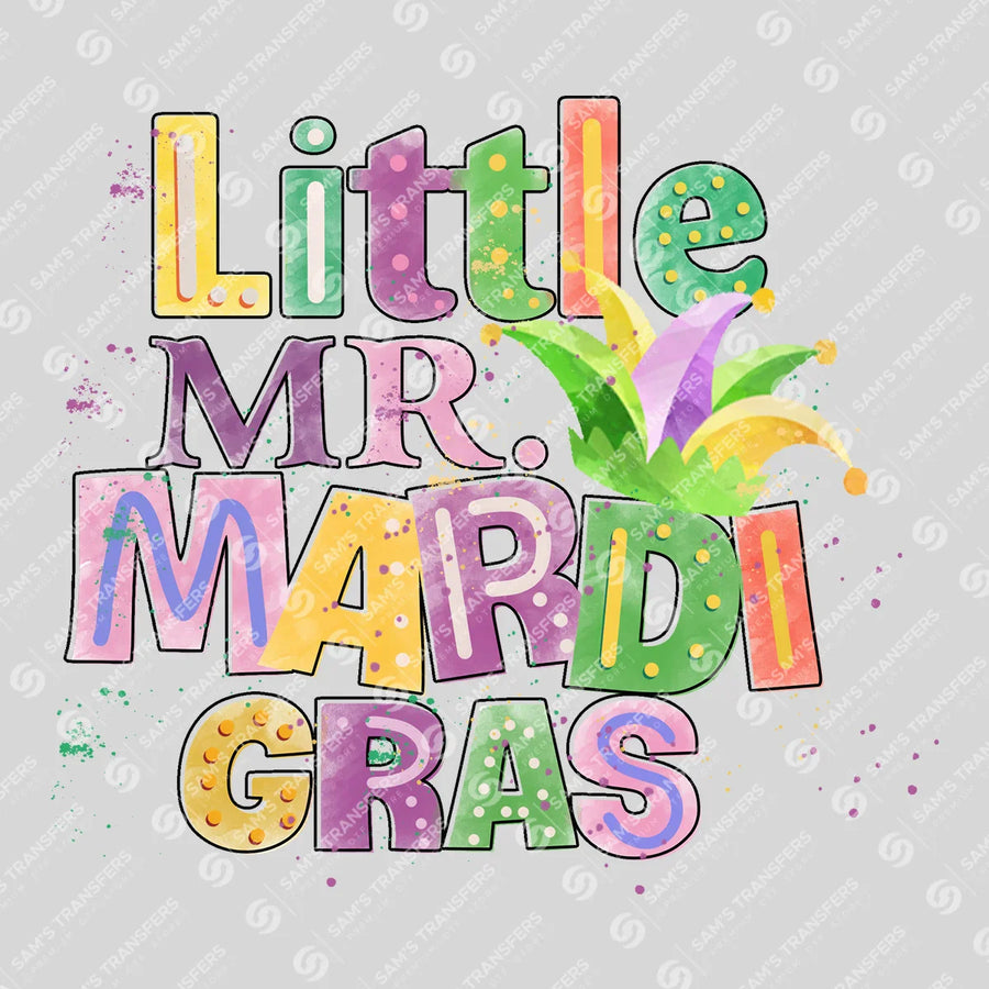Little Mr Mardi Gras Ready-to-Press DTF Transfer | SAT00978