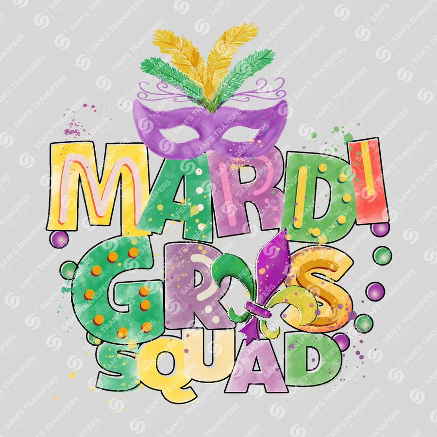 Mardi Gras Squad Ready-to-Press DTF Transfer | SAT00984