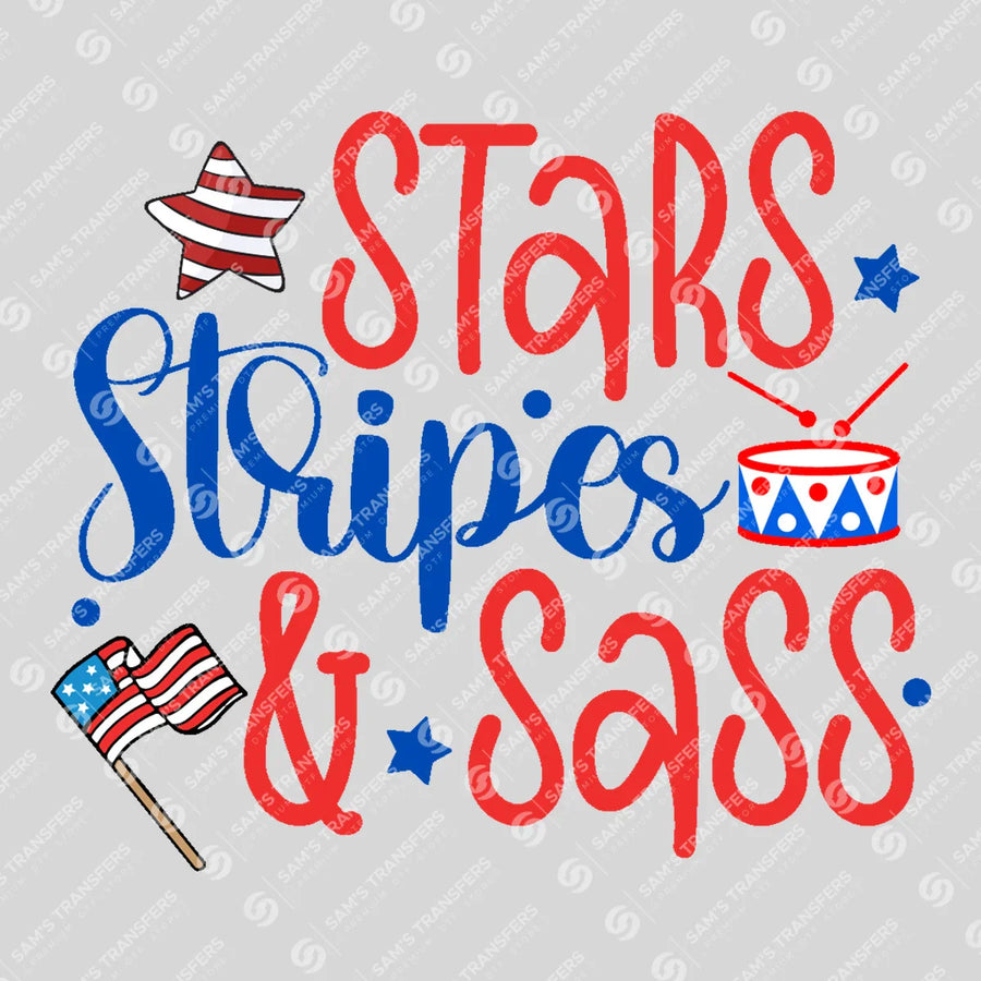 Stars Stripes and Sass Ready-to-Press DTF Transfer | SAT01376