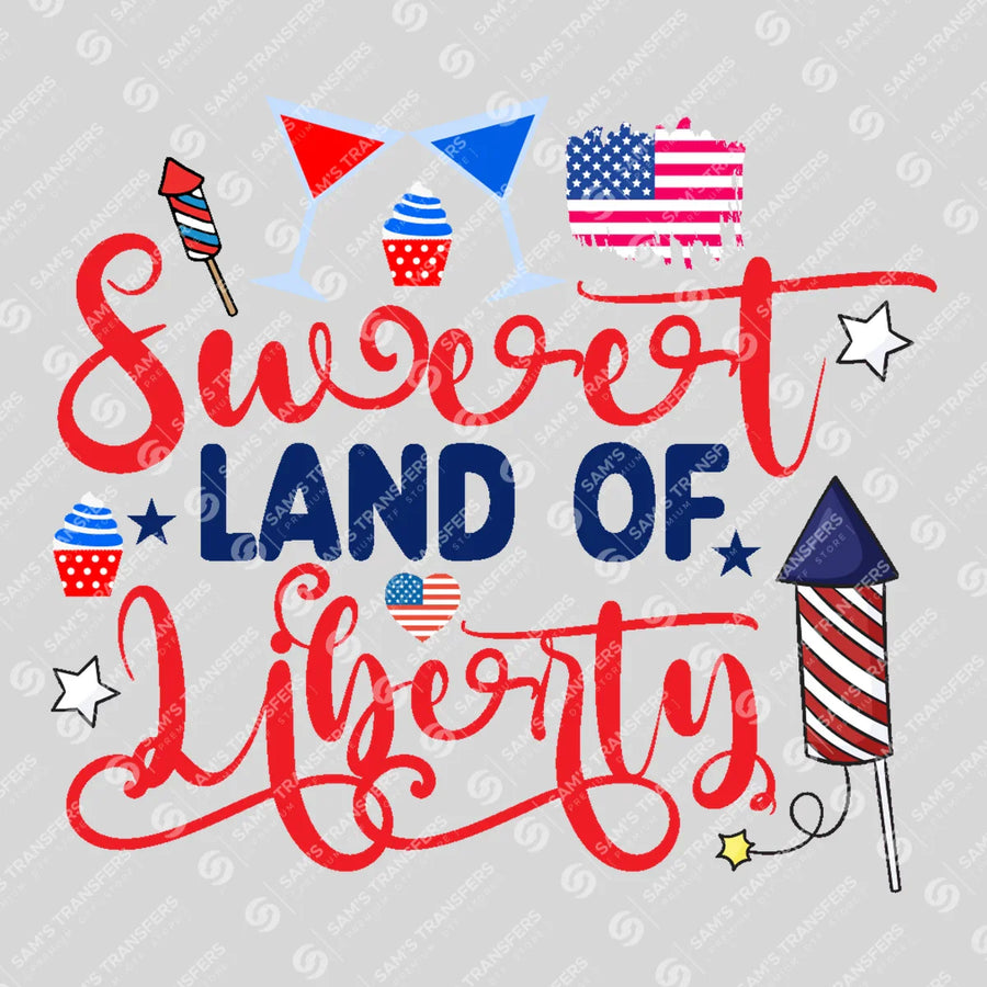 Sweet Land of Liberty Fireworks Ready-to-Press DTF Transfer | SAT01382