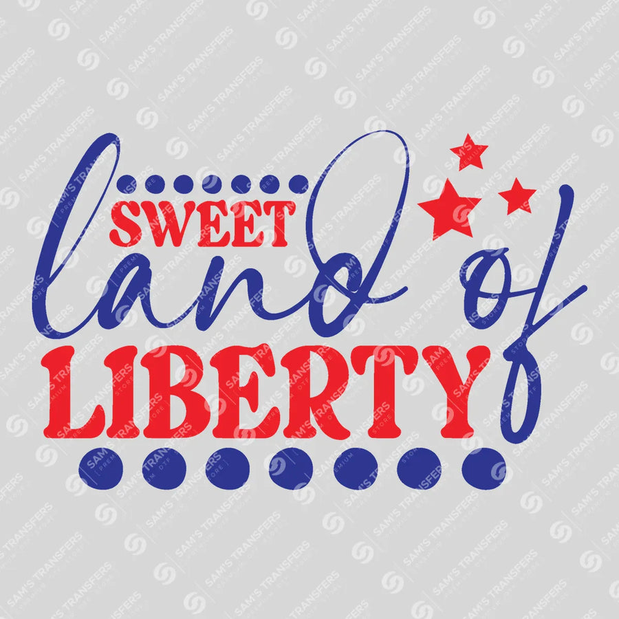 Sweet Land of Liberty Dots Ready-to-Press DTF Transfer | SAT01386