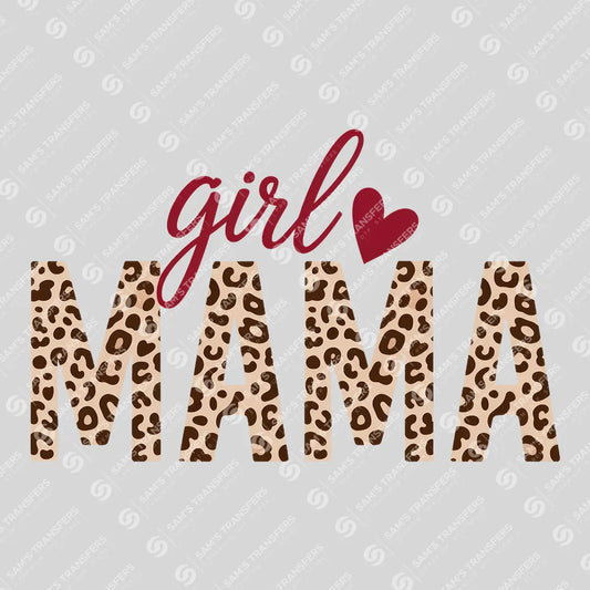 Apparel featuring a Girl Mama Leopard-themed DTF transfer.