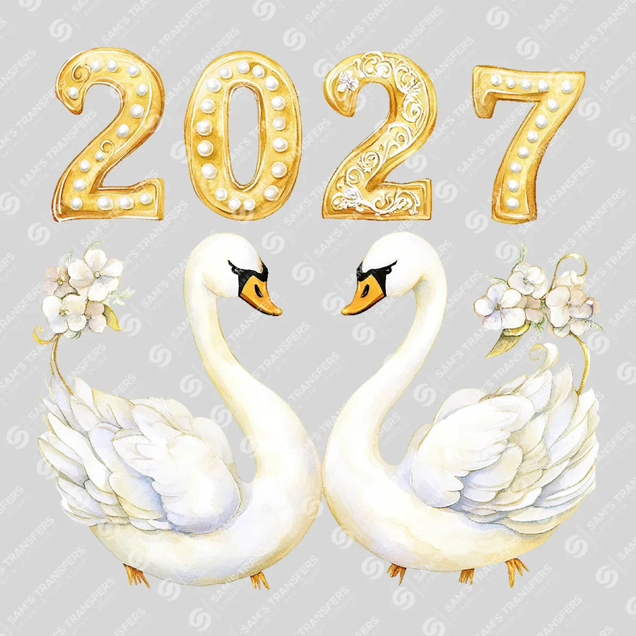 Happy 2027 Swans Ready-to-Press DTF Transfer | SAT01509
