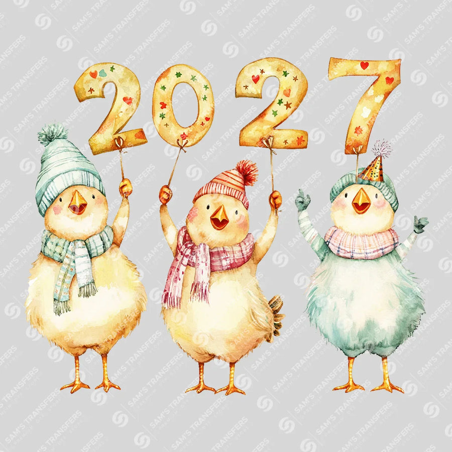 Happy 2027 Chicks Ready-to-Press DTF Transfer | SAT01513