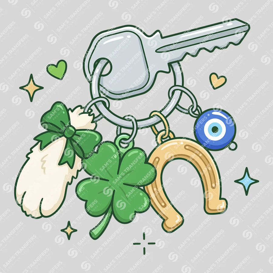 Lucky Charm Keychain Ready-to-Press DTF Transfer | SAT02048