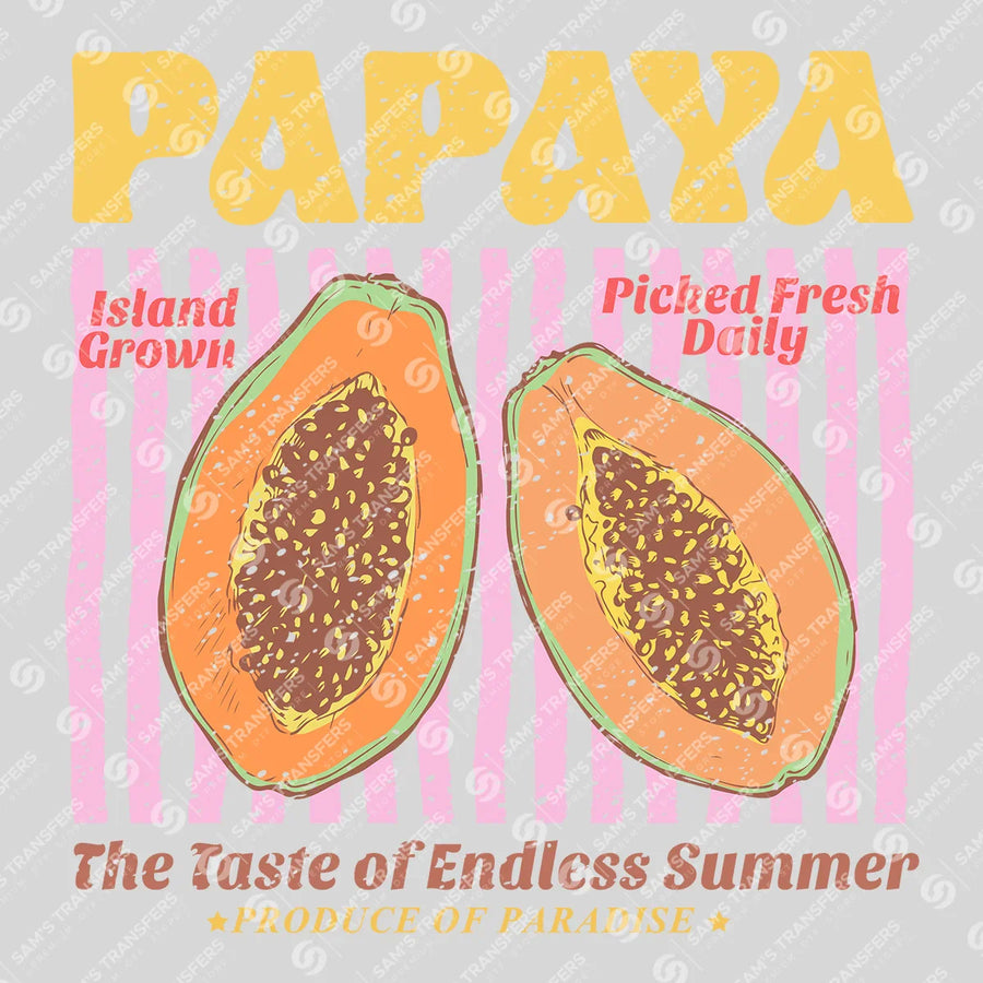 Papaya Taste Of Endless Summer Ready-to-Press DTF Transfer | SAT02197
