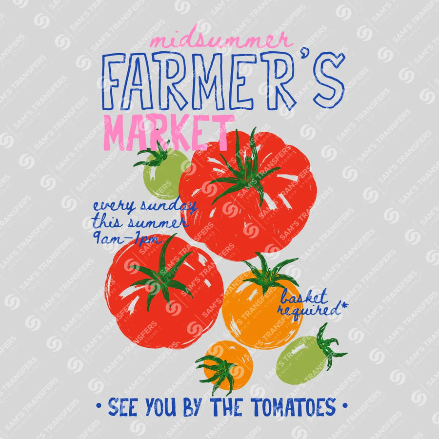 Midsummer Farmers Market Tomatoes Ready-to-Press DTF Transfer | SAT02198