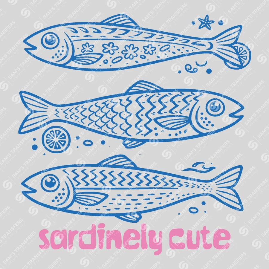 Sardinely Cute Folk Art Fish Ready-to-Press DTF Transfer | SAT02211