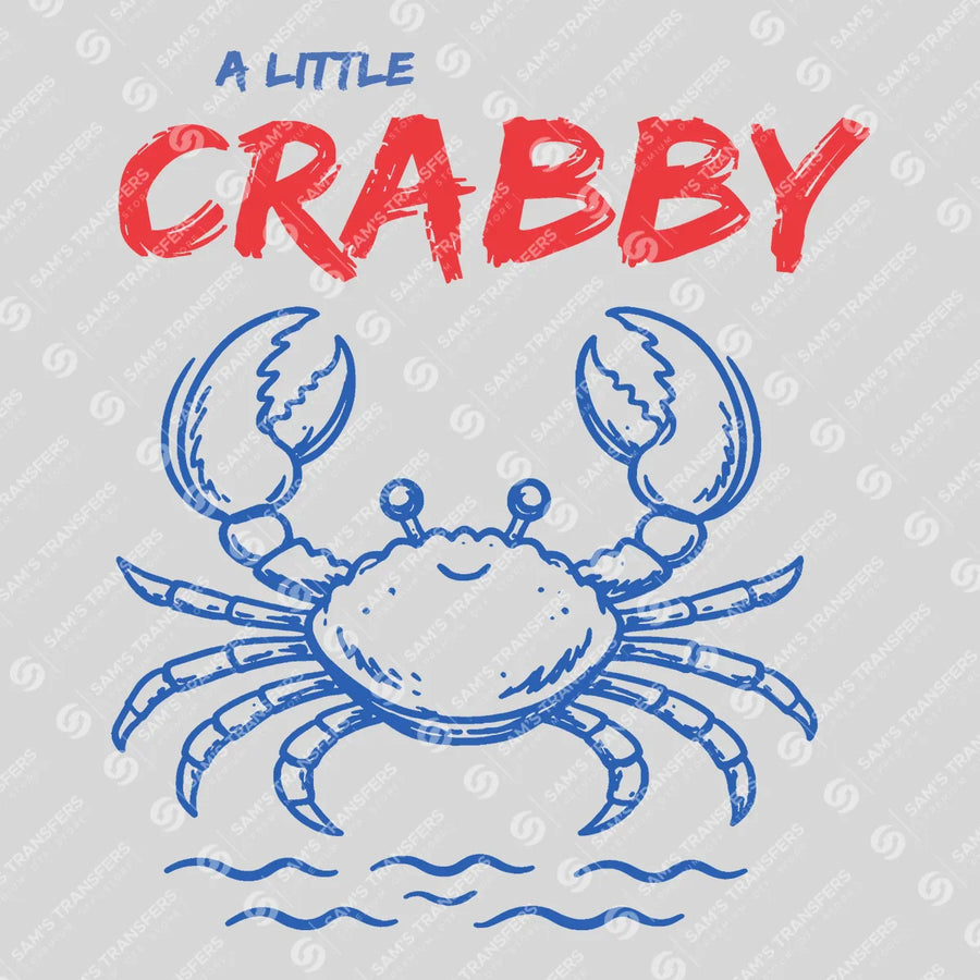 A Little Crabby Blue Crab Ready-to-Press DTF Transfer | SAT02236