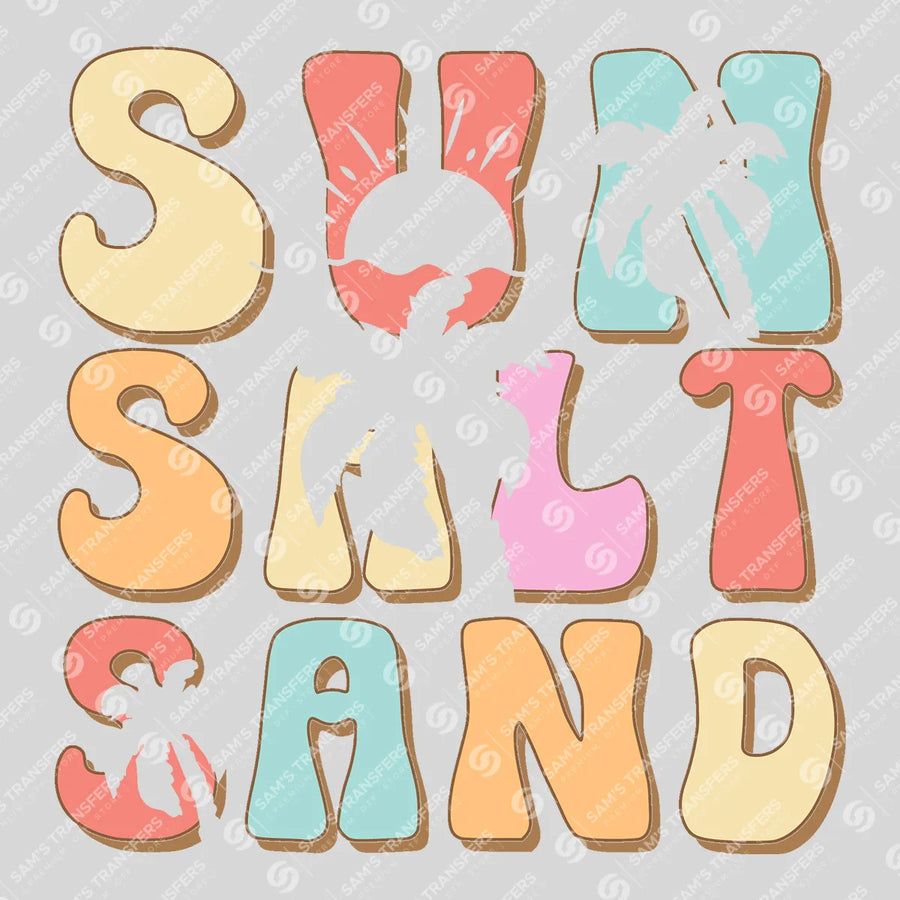 Sun Salt Sand Retro Ready-to-Press DTF Transfer | SAT02244