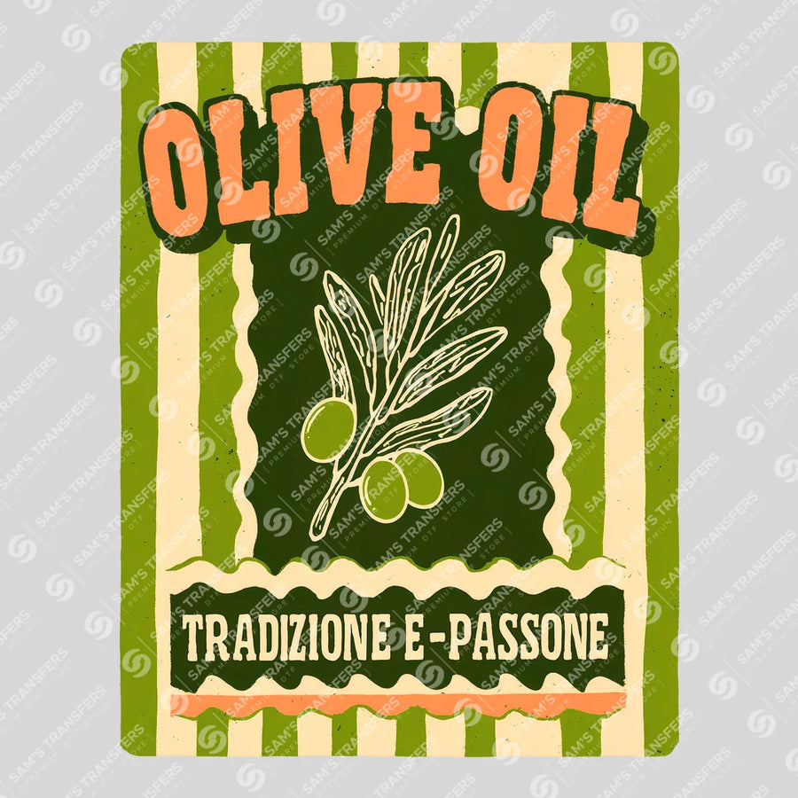 Olive Oil Tradizione Vintage Ready-to-Press DTF Transfer | SAT02264
