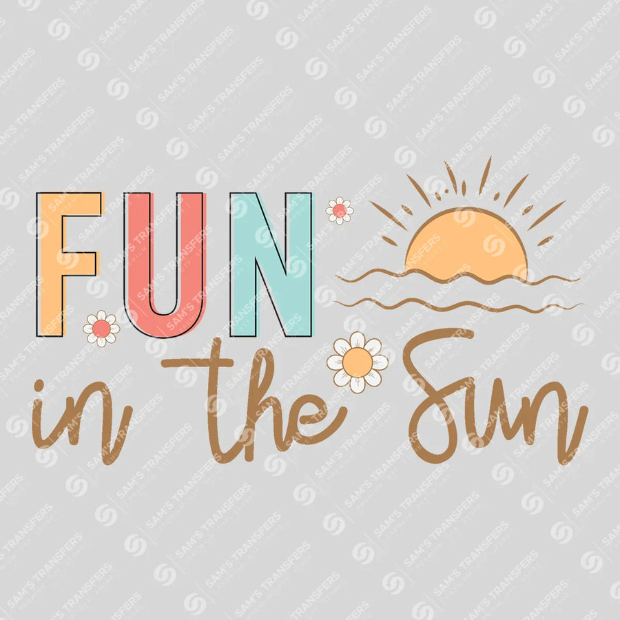 Fun In The Sun Daisy Ready-to-Press DTF Transfer | SAT02274