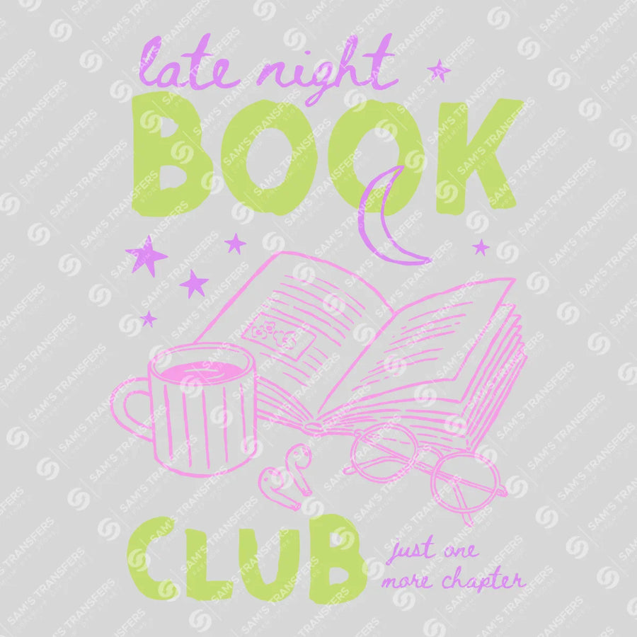 Late Night Book Club Ready-to-Press DTF Transfer | SAT02304