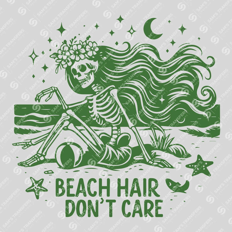 Beach Hair Don't Care Ready-to-Press DTF Transfer | SAT02324