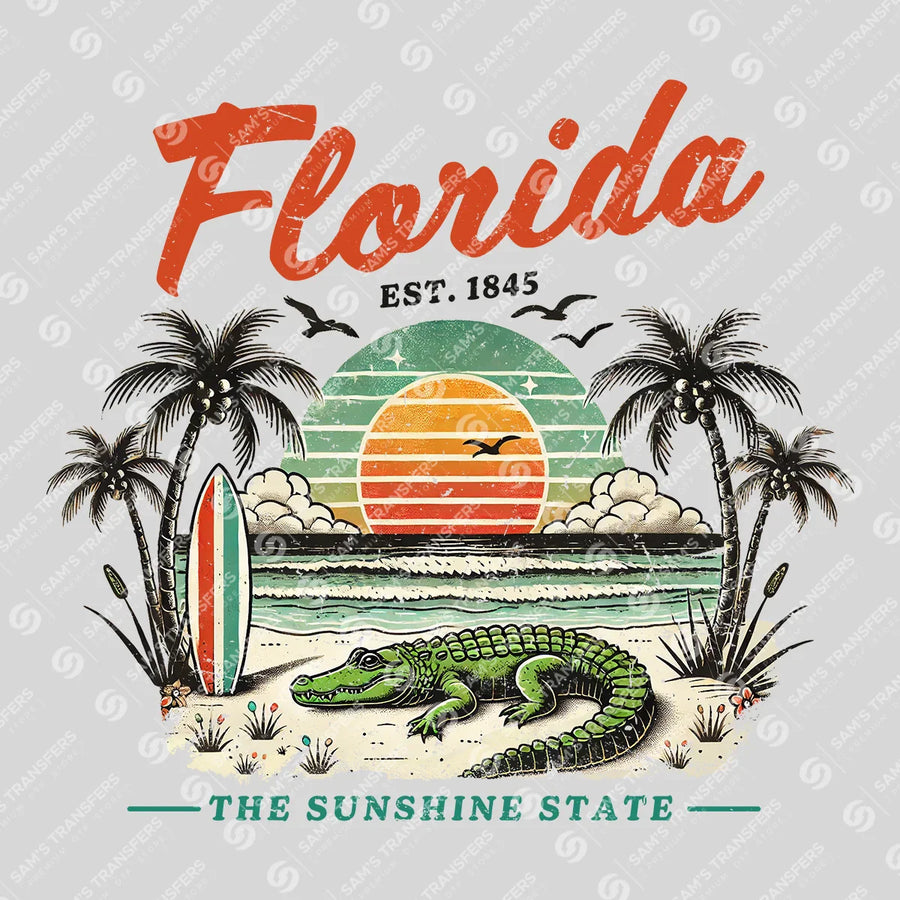 Florida the Sunshine State Ready-to-Press DTF Transfer | SAT02333