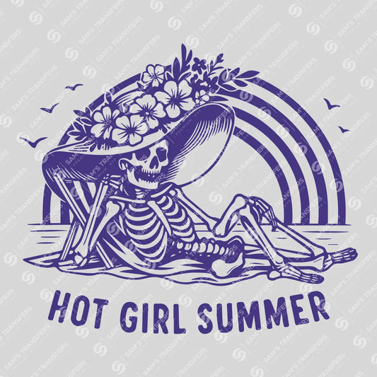 Apparel featuring a Hot Girl Summer-themed DTF transfer.