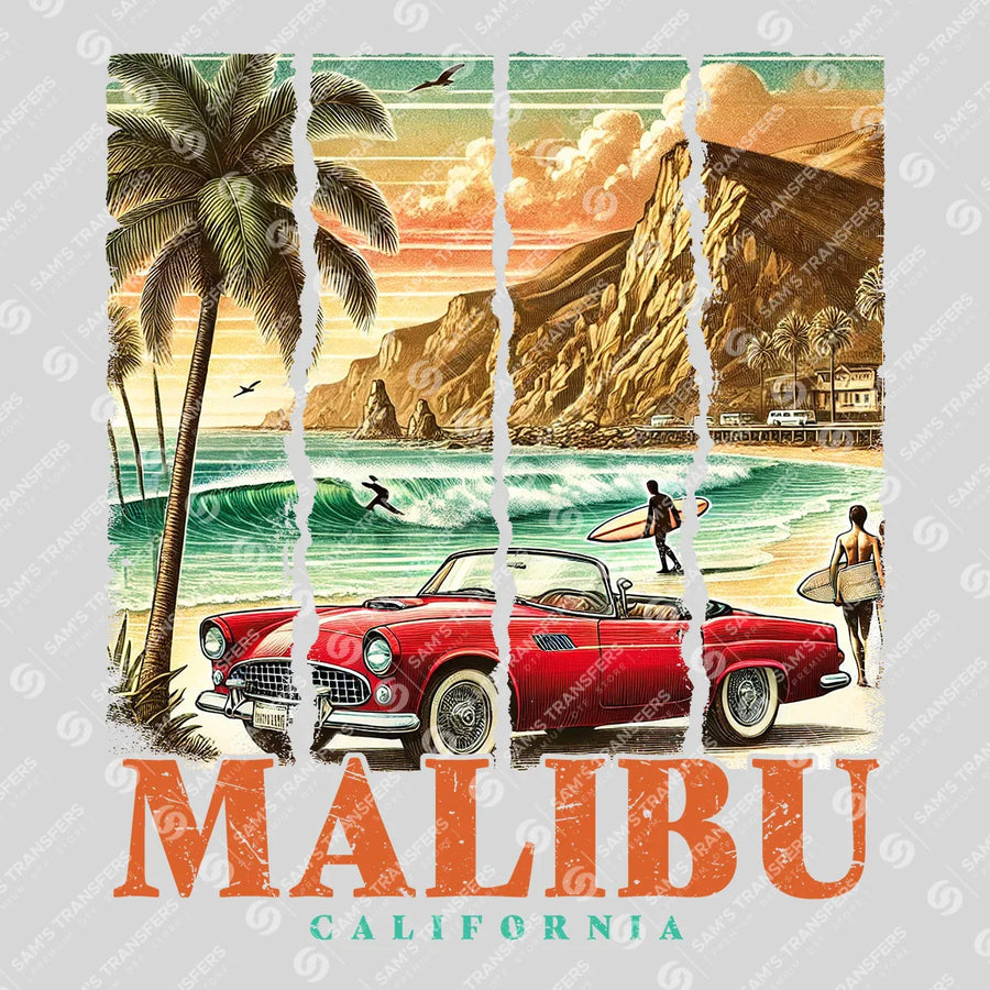 Malibu California Ready-to-Press DTF Transfer | SAT02351