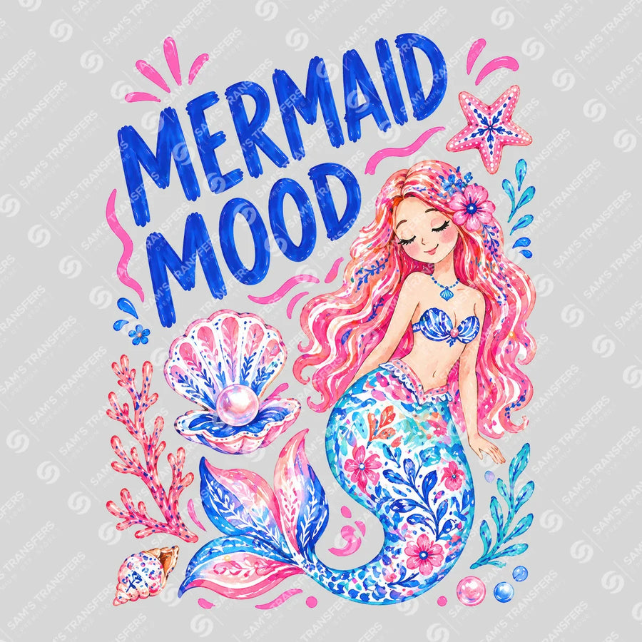 Mermaid Mood Ready-to-Press DTF Transfer | SAT02382