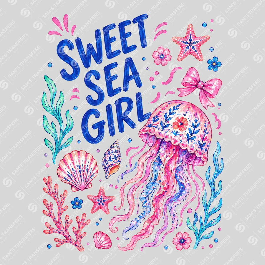 Sweet Sea Girl Ready-to-Press DTF Transfer | SAT02383