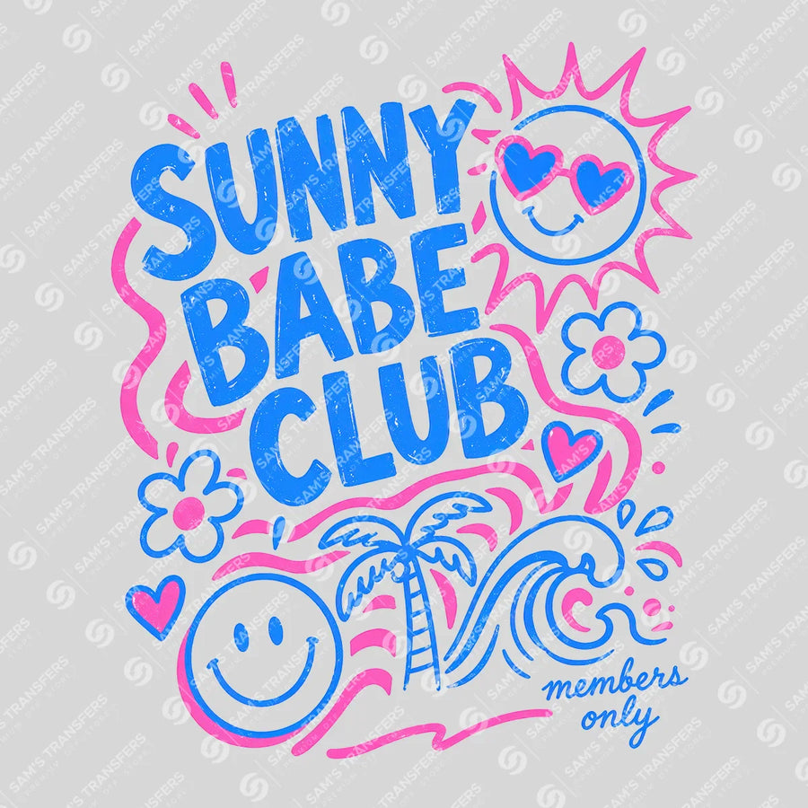 Sunny Babe Club Ready-to-Press DTF Transfer | SAT02387