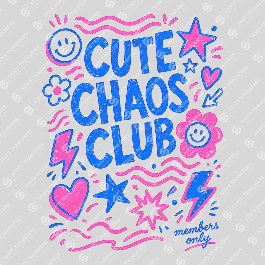 Cute Chaos Club Ready-to-Press DTF Transfer | SAT02391