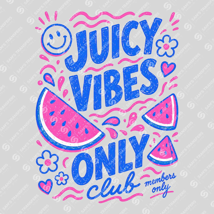 Juicy Vibes Only Club Ready-to-Press DTF Transfer | SAT02398
