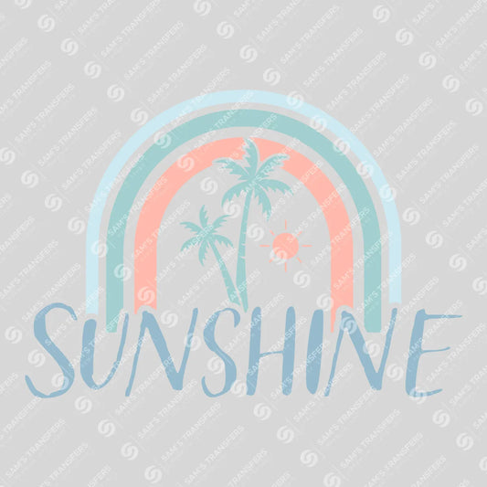 Apparel featuring a Sunshine-themed DTF transfer.