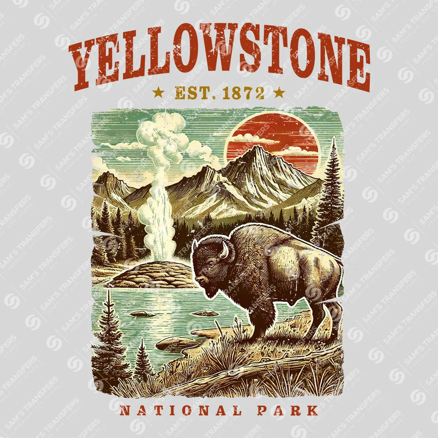 Yellowstone National Park Ready-to-Press DTF Transfer | SAT02432