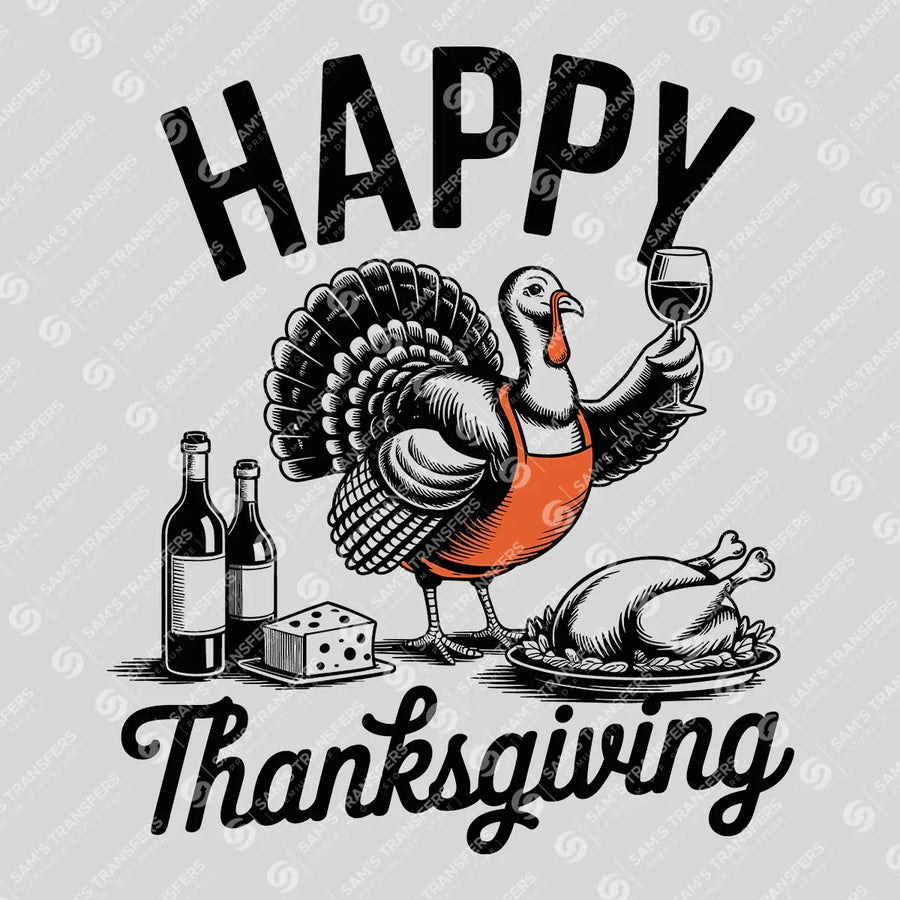 Happy Thanksgiving Ready-to-Press DTF Transfer | SAT02485