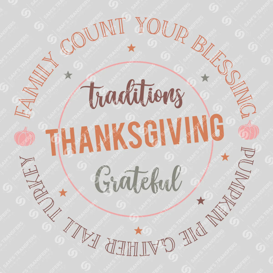 Thanksgiving Traditions Ready-to-Press DTF Transfer | SAT02491
