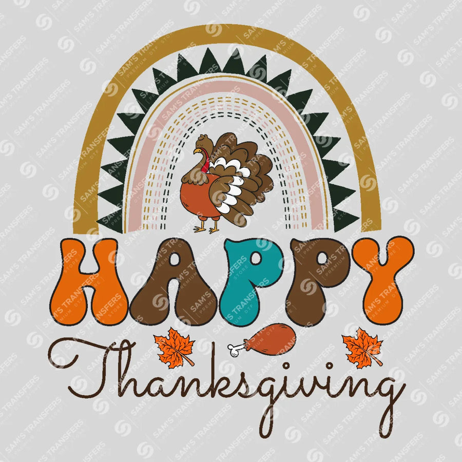 Happy Thanksgiving Ready-to-Press DTF Transfer | SAT02532