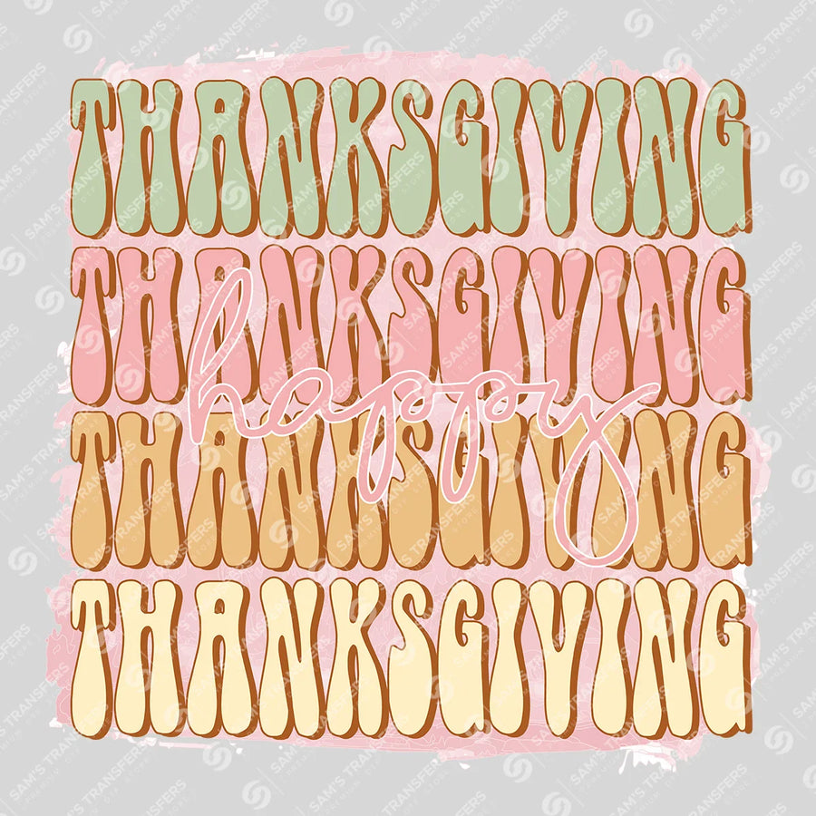 Happy Thanksgiving Ready-to-Press DTF Transfer | SAT02535