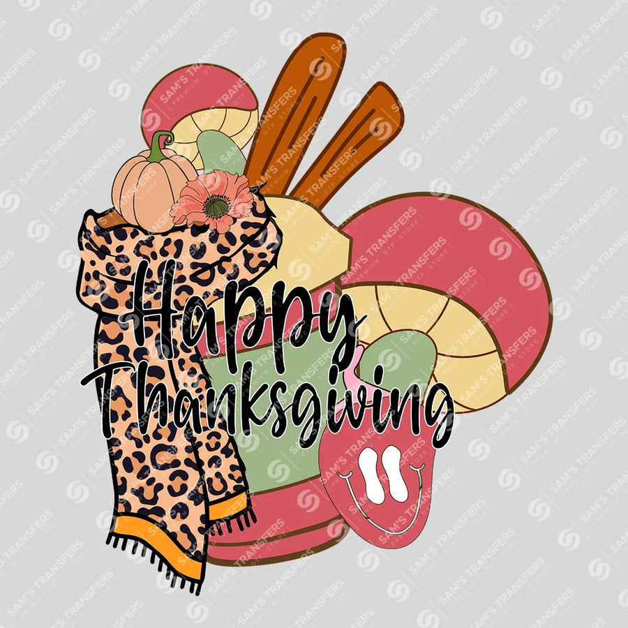Happy Thanksgiving Ready-to-Press DTF Transfer | SAT02536