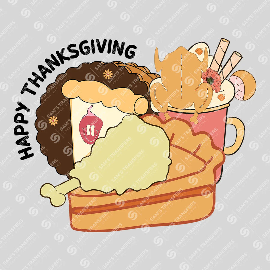 Happy Thanksgiving Ready-to-Press DTF Transfer | SAT02537