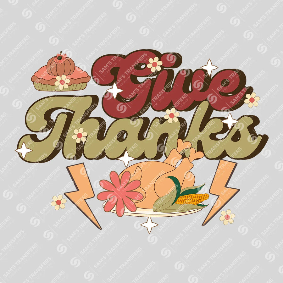 Give Thanks Ready-to-Press DTF Transfer | SAT02553