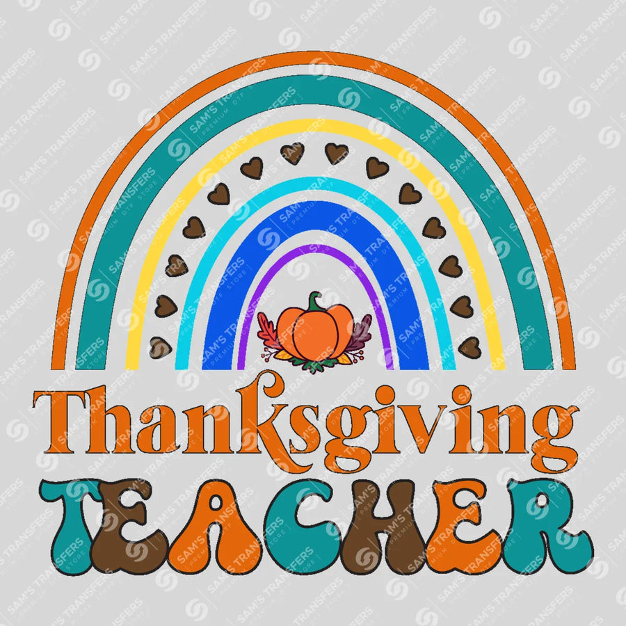 Thanksgiving Teacher Ready-to-Press DTF Transfer | SAT02619