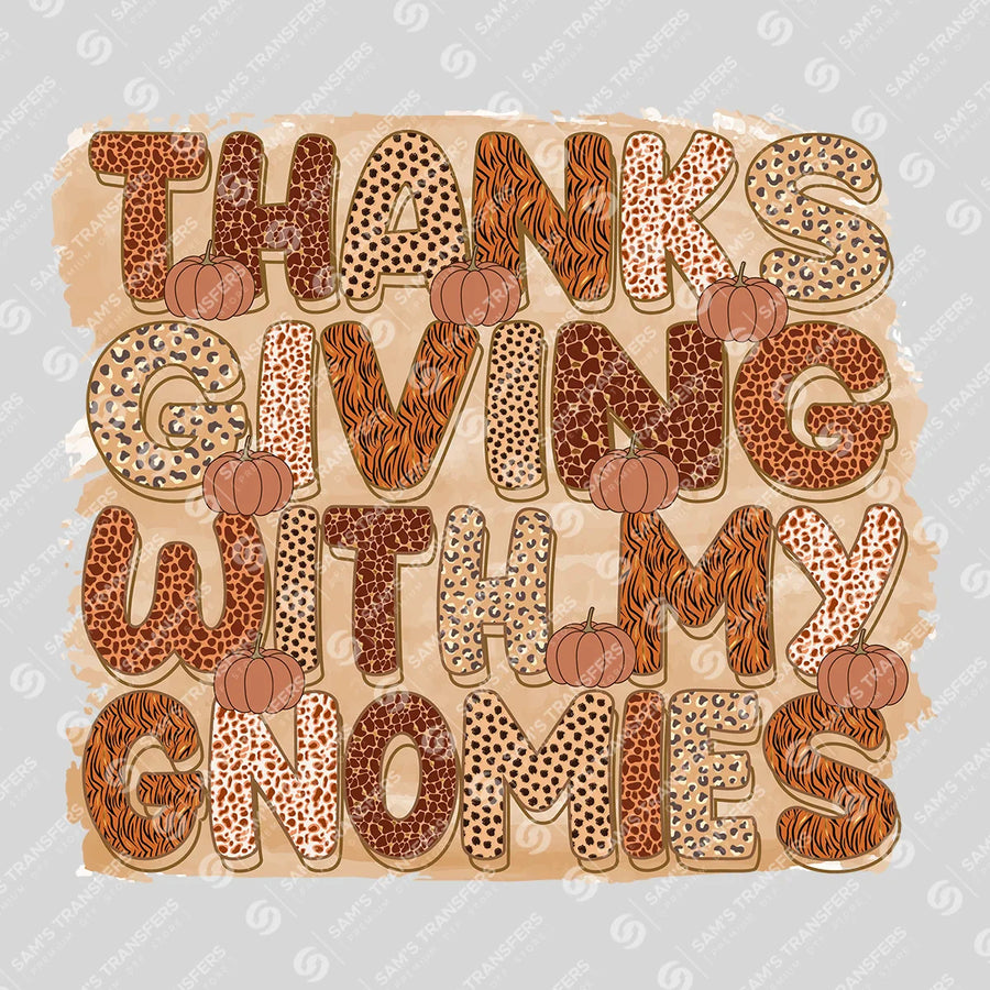 Thanksgiving With My Gnomies Ready-to-Press DTF Transfer | SAT02626
