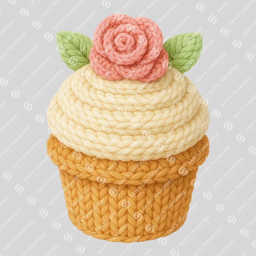 Crochet Cupcake Ready-to-Press DTF Transfer | SAT02695
