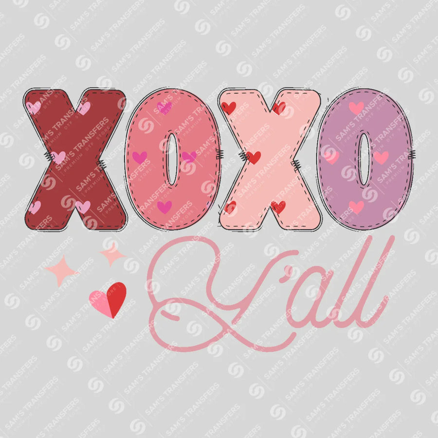 Xoxo Y'all Ready-to-Press DTF Transfer | SAT02735