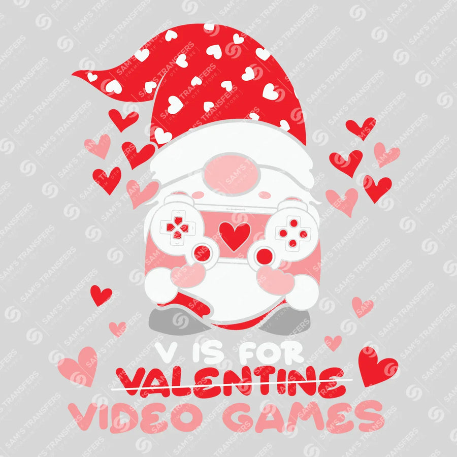 V Is For Video Games Ready-to-Press DTF Transfer | SAT02755