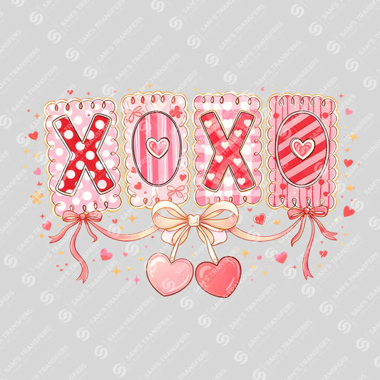 Apparel featuring a Xoxo Y'all-themed DTF transfer.