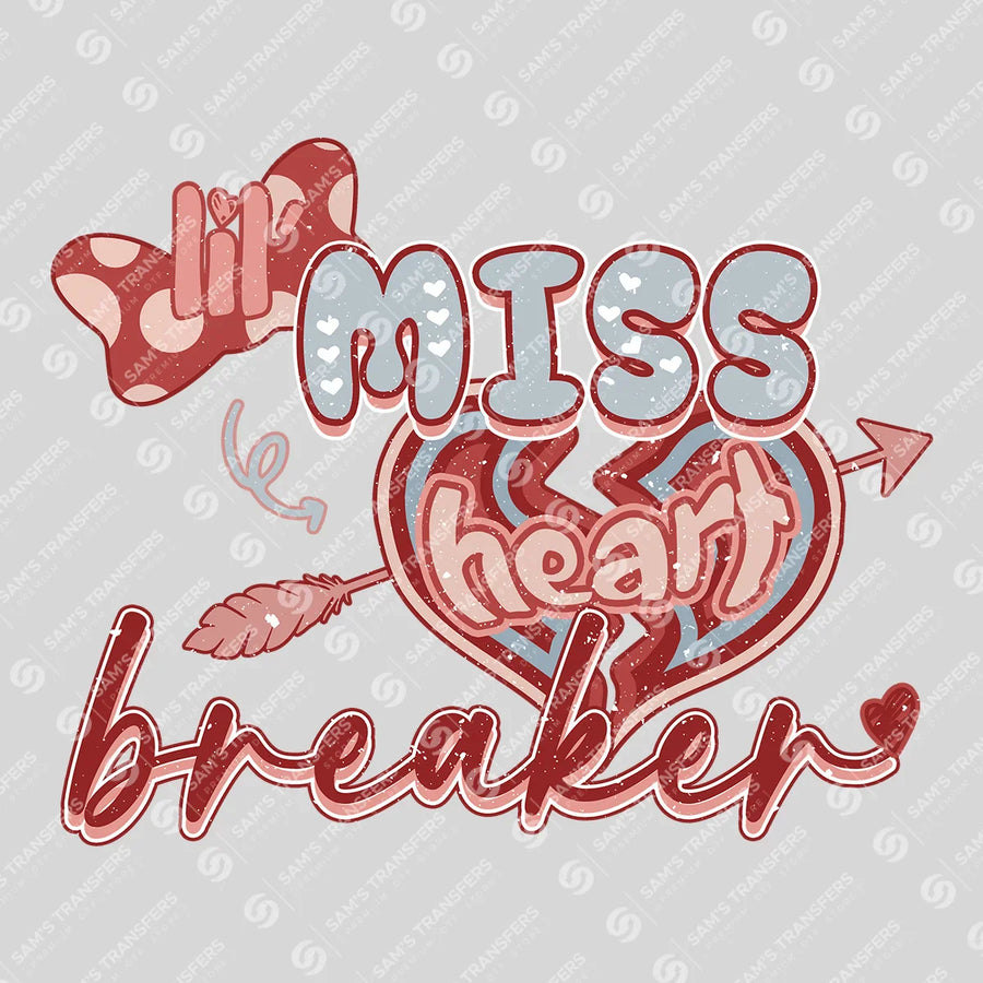 Lil Miss Heart Breaker Ready-to-Press DTF Transfer | SAT02931