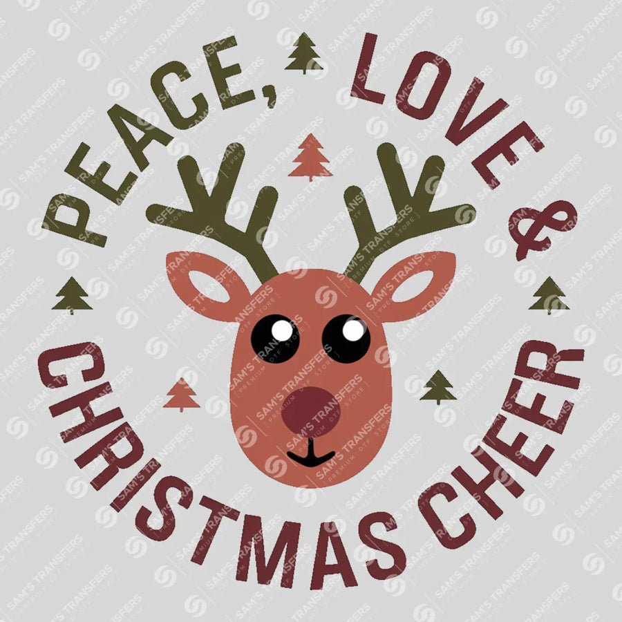 Peace Love And Christmas Cheer Ready-to-Press DTF Transfer | SAT03076