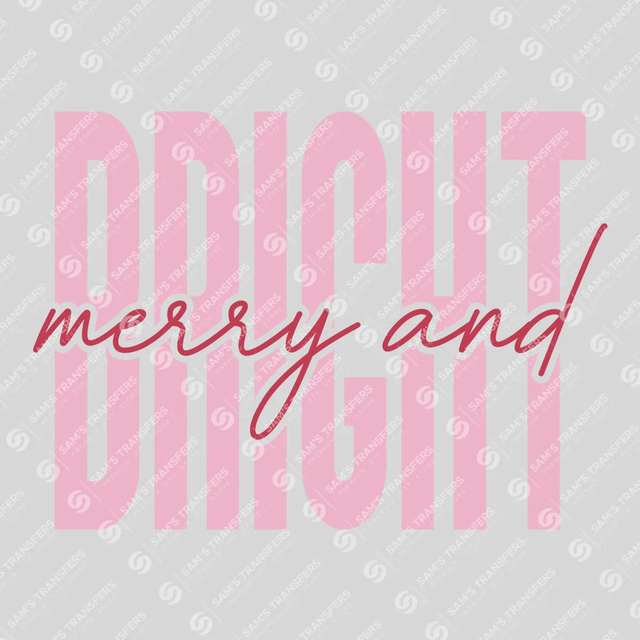 Merry And Bright Ready-to-Press DTF Transfer | SAT03107